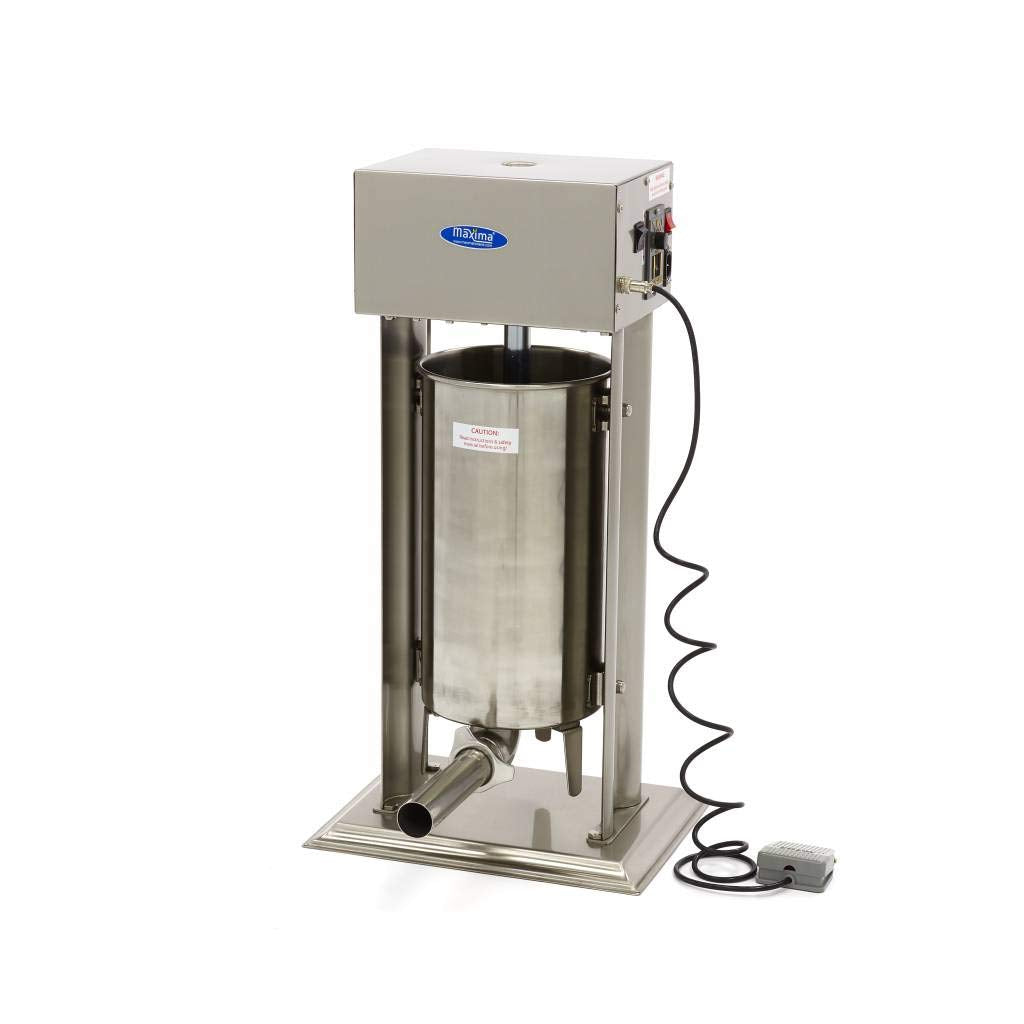 Hachoir à viande, 15 l, Avec 4 tubes de remplissage – Maxima, Argent, Automatique, Vertical