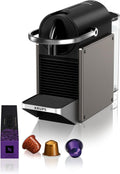 KRUPS YY5290FD, Cafetière à capsules, 19 Bars + Kit de Bienvenue, Noir/Argent, YY5290FD, Design Compact, Expresso et Lungo, Arrêt Automatique