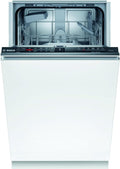Bosch SPV2IKX10E Lave-vaisselle encastrable, SPV2IKX10E, Blanc, Série 2, 45cm, 9 couverts, Home Connect, Moteur EcoSilence