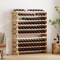 10 Étages pour 100 Bouteilles, 110 x 35 x 116, 5cm, Étagère à Vin en Bois Non Traité – soges