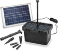 Esotec, Filtre, 100901 Kit complet de filtre solaire professionnel débit 650 l h avec panneau solaire de 12, Noir/Bleu