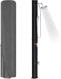 Douche de jardin, température réglable jusqu'à 60 °C, pour Jardin – Joparri, Noir, Pression d'eau 50 psi, Douche extérieure, Camping