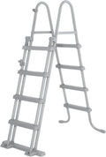 Bestway, Échelle de piscine, Echelle de sécurité 2 x 4 marches pour Piscine Hauteur 122 cm, Gris