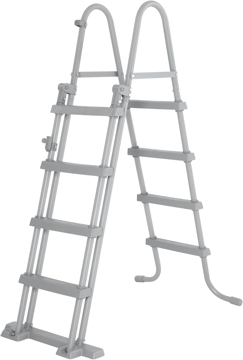 Bestway, Échelle de piscine, Echelle de sécurité 2 x 4 marches pour Piscine Hauteur 122 cm, Gris