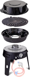 Barbecues portables, Camping, Safari Chef 30 LP Combo – Cadac, Noir, Revêtement céramique GreenGrill, Incl. Housse de protection