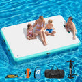 Matelat pneumatiques de piscine, Île Flottante avec Surface Antidérapante et Sac de Transport, Tapis d'Eau pour Plusieurs Personnes