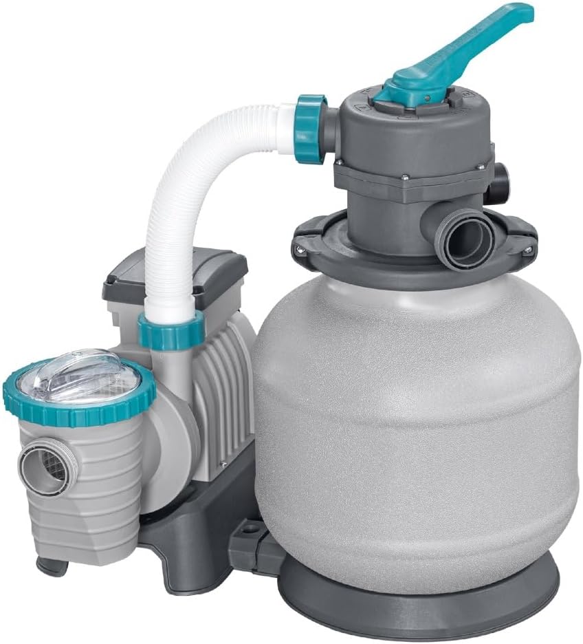 Filtre, Compatible avec les balles filtrantes, Pompe de filtre à sable pour piscines hors sol – Bestway, Gris/Bleu/Blanc