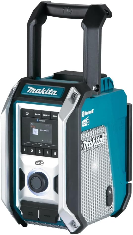 Makita DMR115 8-18V, Radio de chantier, DMR115 10, 8-18V Li-Ion + 1 x BL1830B, Noir/Bleu/Gris