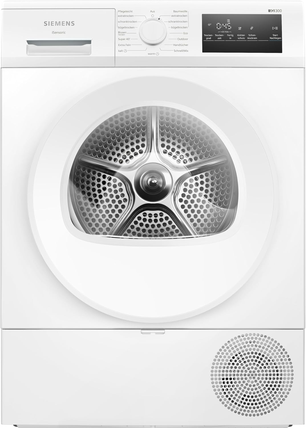SIEMENS WT45HVA4, Sèche-linge avec pompe à chaleur, WT45HVA4 iQ300 Séchoir à pompe à chaleur 8 kg autoDry Super40 Programme 63 dB Écran tactile