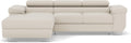 Canapé d'angle Convertible avec Coffre, Sofa Beige 6 Places, Salon – Bestmobilier, Angle Gauche, Pablo en Velours, Canapé Lit