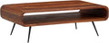 FineBuy Table Basse de Salon Sheesham Bois Massif et Métal 90x55x30 cm Rectangulaire, Table de Canapé avec Rangement Marron, Marron/Noir