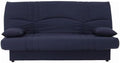 Canapé, L 190 x P 92 cm – AUCUNE, Tissu 100% Coton, Bleu foncé, Contemporain