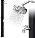 Randaco, Douche solaire de jardin 20 l, Sans raccordement électrique, Eau chaude jusqu'à 60 °C, Noir/Argent, Noir, Douche de piscine